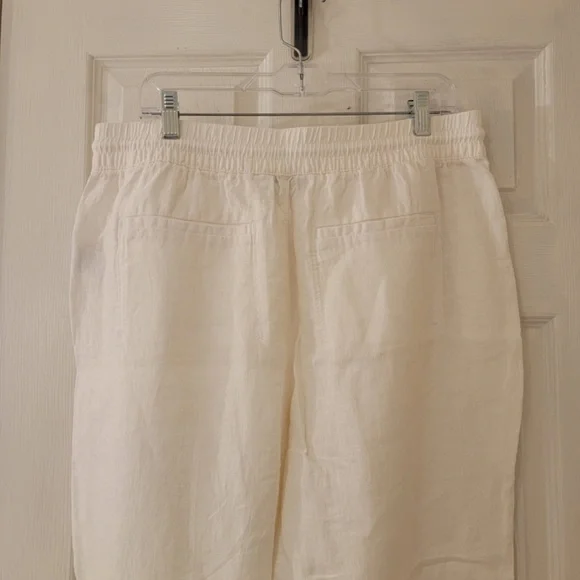 Athleta White Linen Retreat Jogger Pants - Picture 8 of 11